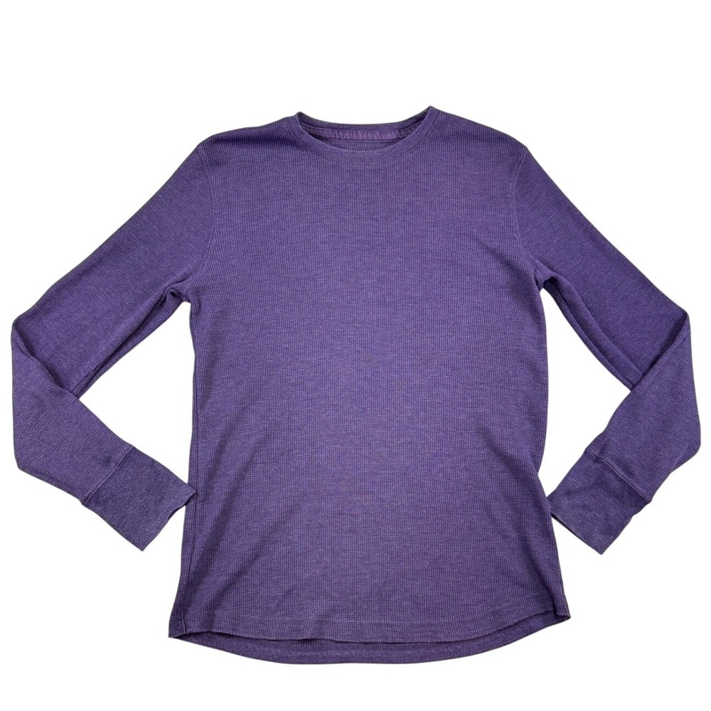 Mossimo Supply Co Mens Purple Waffle Knit Thermal Shirt Athletic Fit Large